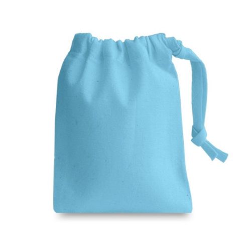 Sky Blue Small cotton bag with drawstring for dice and pieces